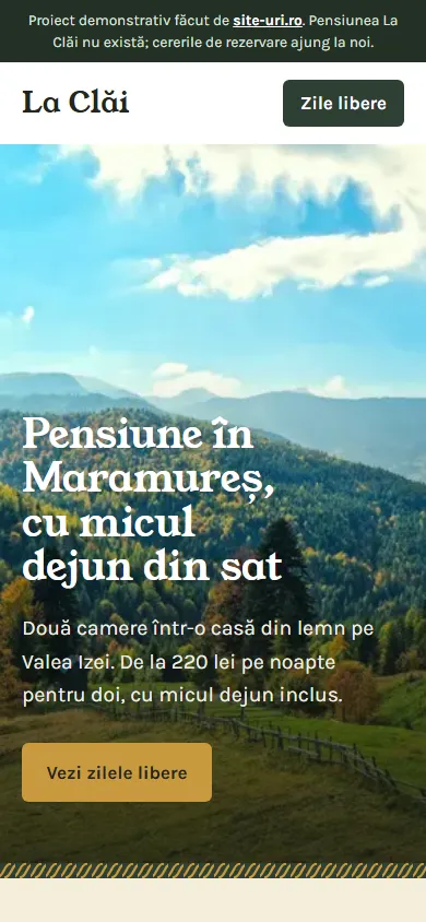Prima pagină La Clăi pe telefon