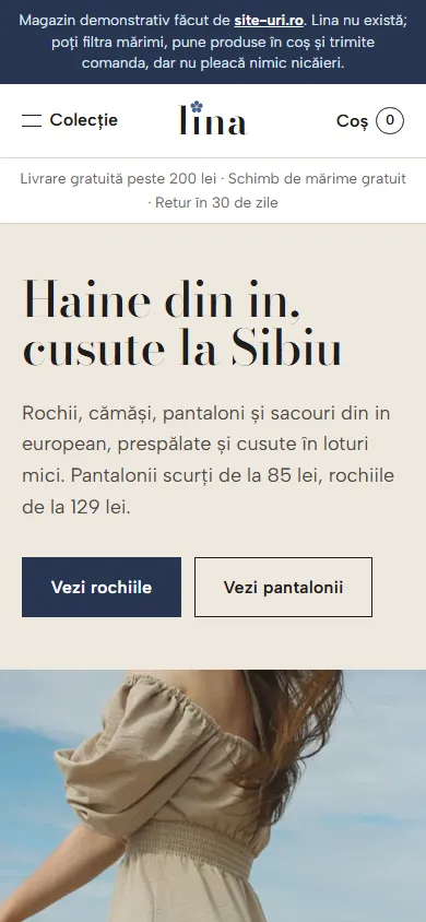 Prima pagină Lina pe telefon